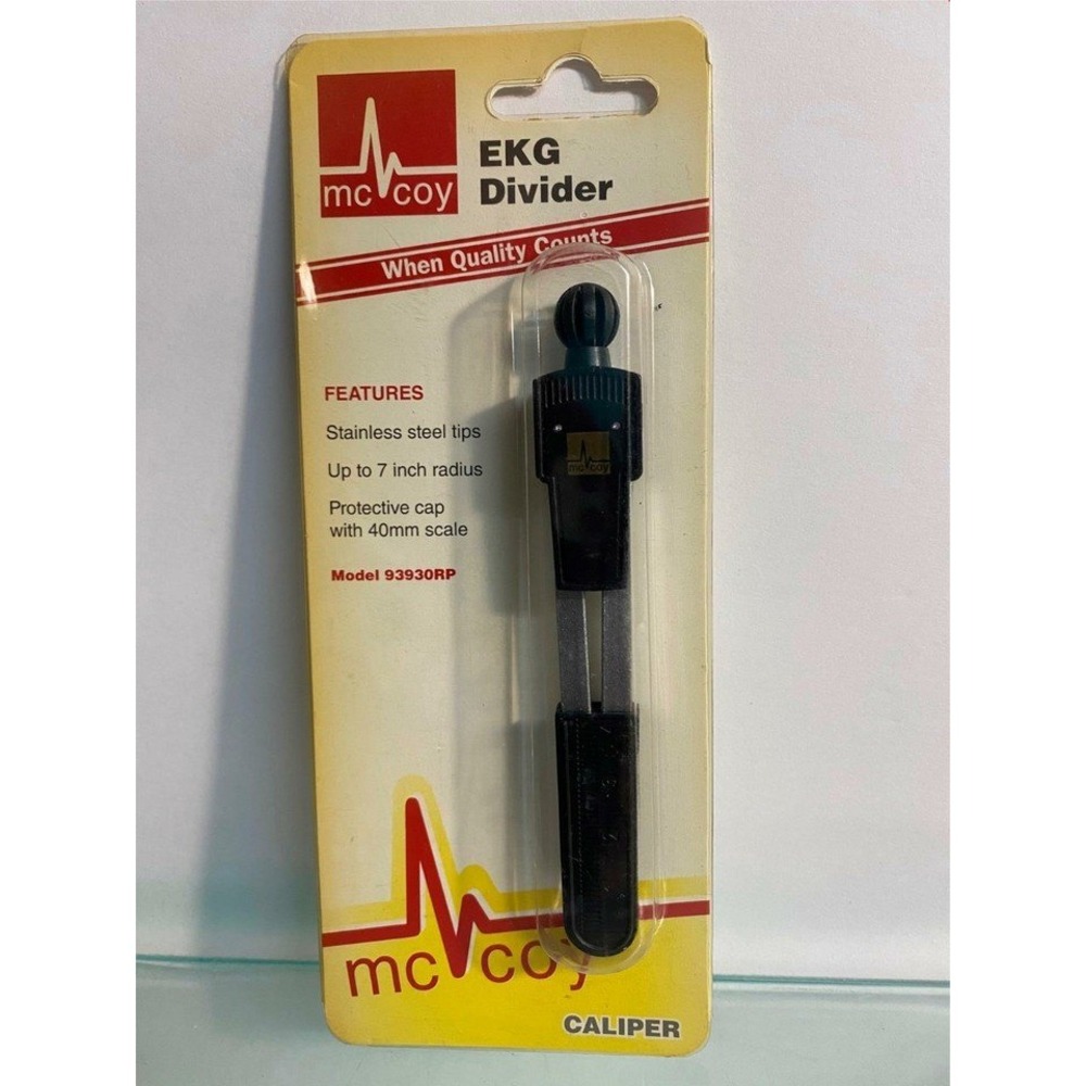McCoy EKG Divider Caliper Black Stainless Steel Tips Model 93930RP New